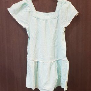 Place girls100% Cotton  aqua blue beach coverup   Size M  7/8